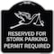Signmission Reserved for Stork Parking Permit Required W/ Graphic Heavy-Gauge Alum, 18" x 18", BS-1818-23172 A-DES-BS-1818-23172 - alternate 1
